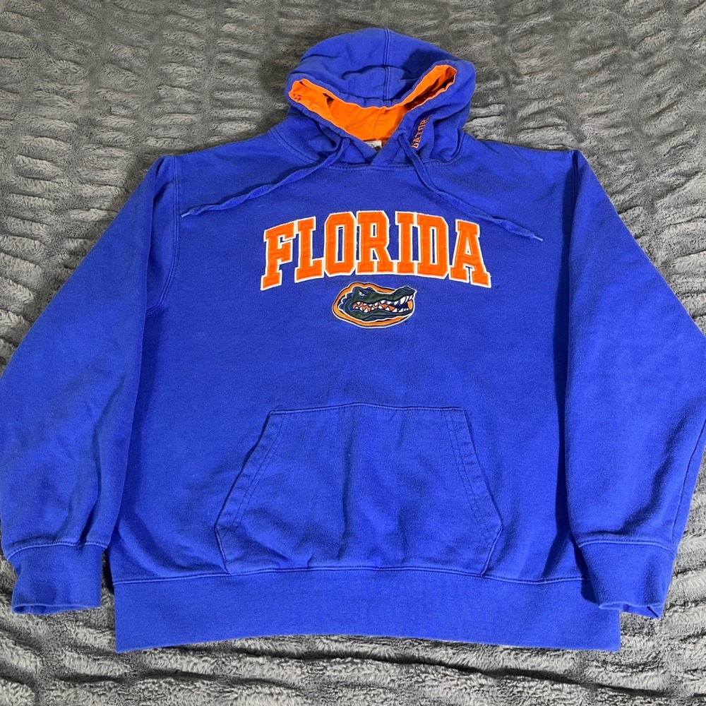 Stadium Athletics Florida Gators Hoodie XL Blue Orange NCAA Pullover Sweatshirt
